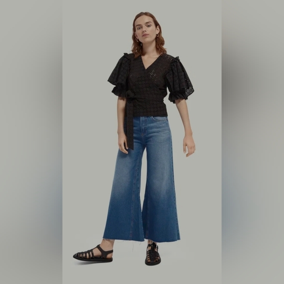 Scotch & Soda Tops - Scotch & Soda Broderie Anglaise Top Size Large